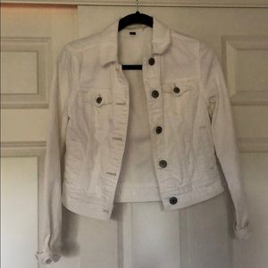 American Eagle White Jean Jacket